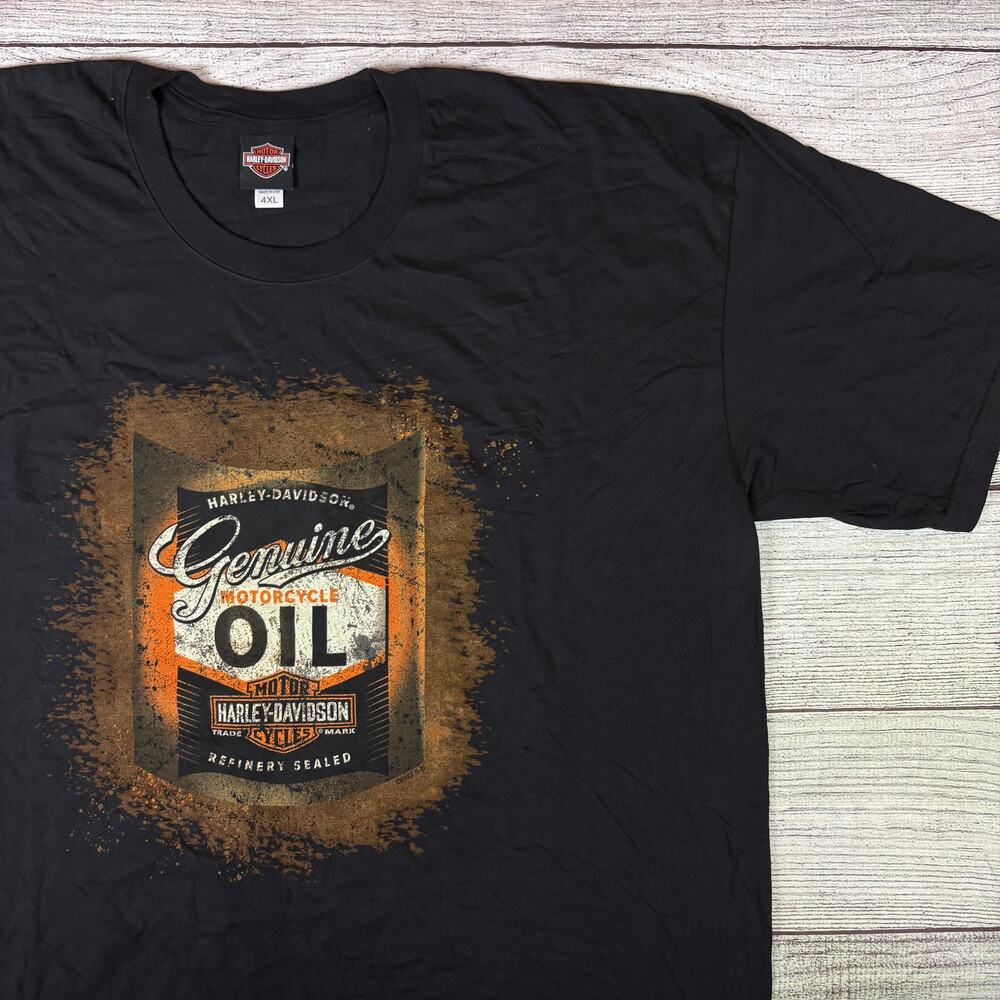 Harley Davidson Motorcycles Genuine Oil Graphic T-shirt